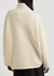 Cream roll-neck wool-blend jumper - Totême