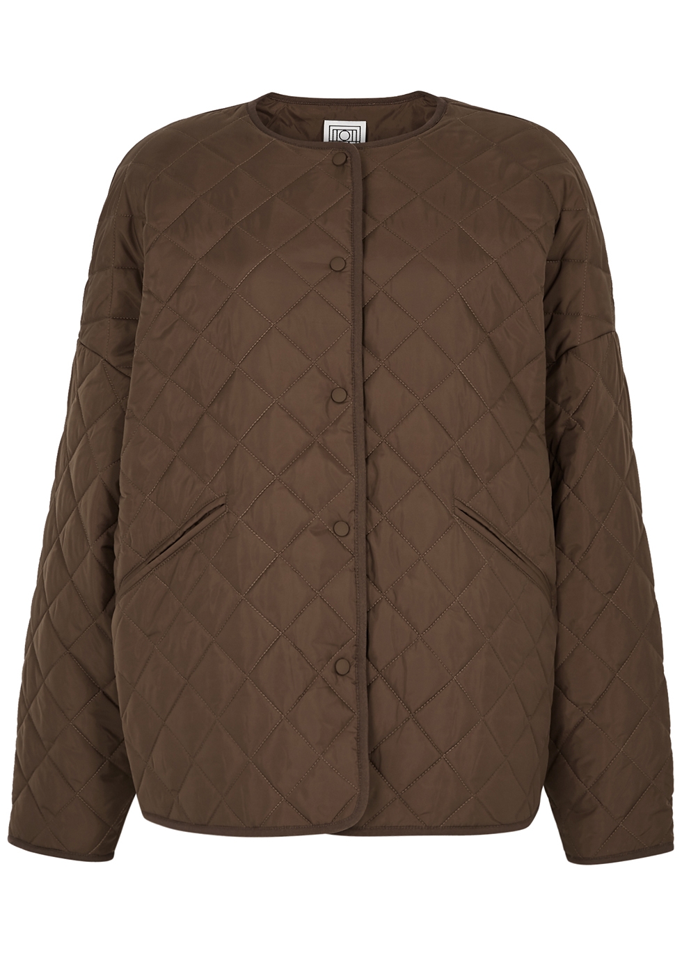 Totême Brown quilted shell jacket