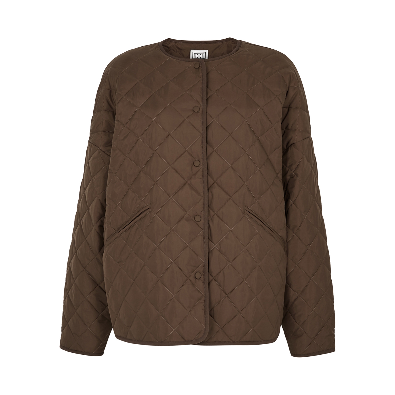 Totême Brown Quilted Shell Jacket - M