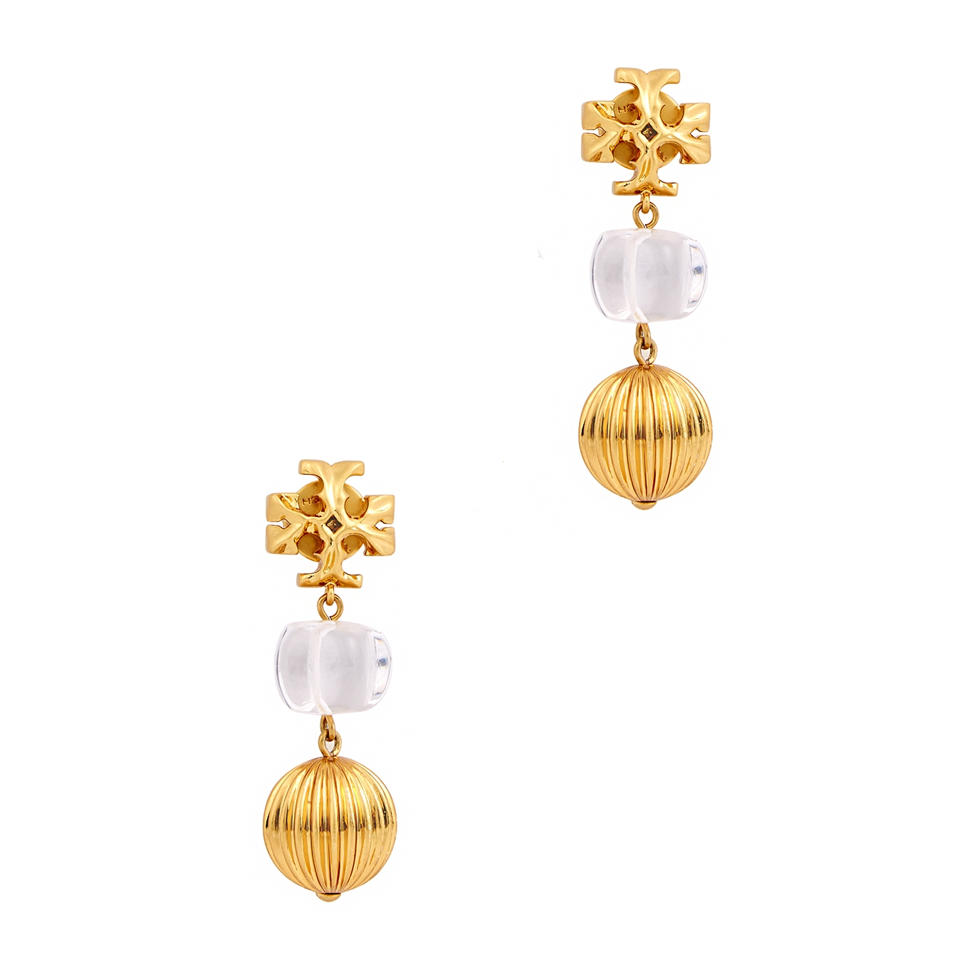 Tory Burch Roxanne Embellished Drop Earrings - Gold - One Size