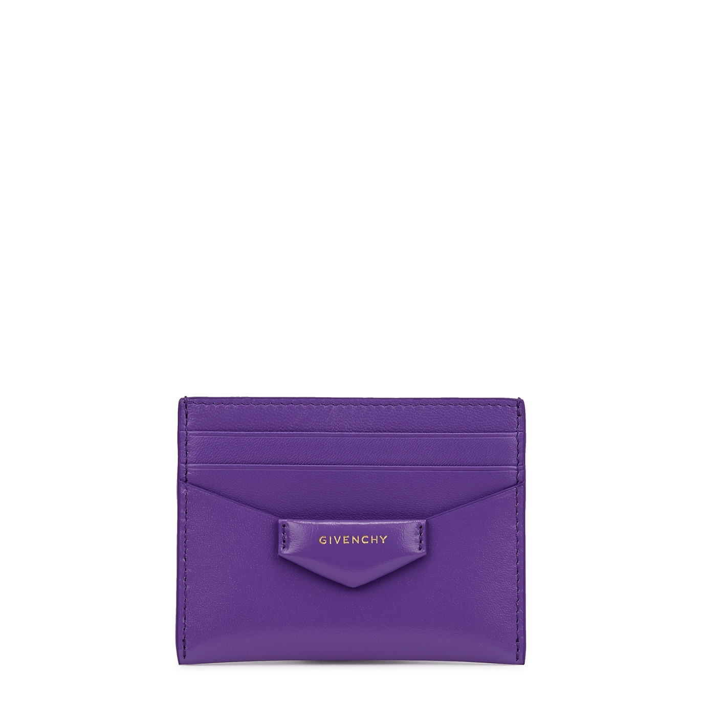 Givenchy Antigona Leather Card Holder - Purple