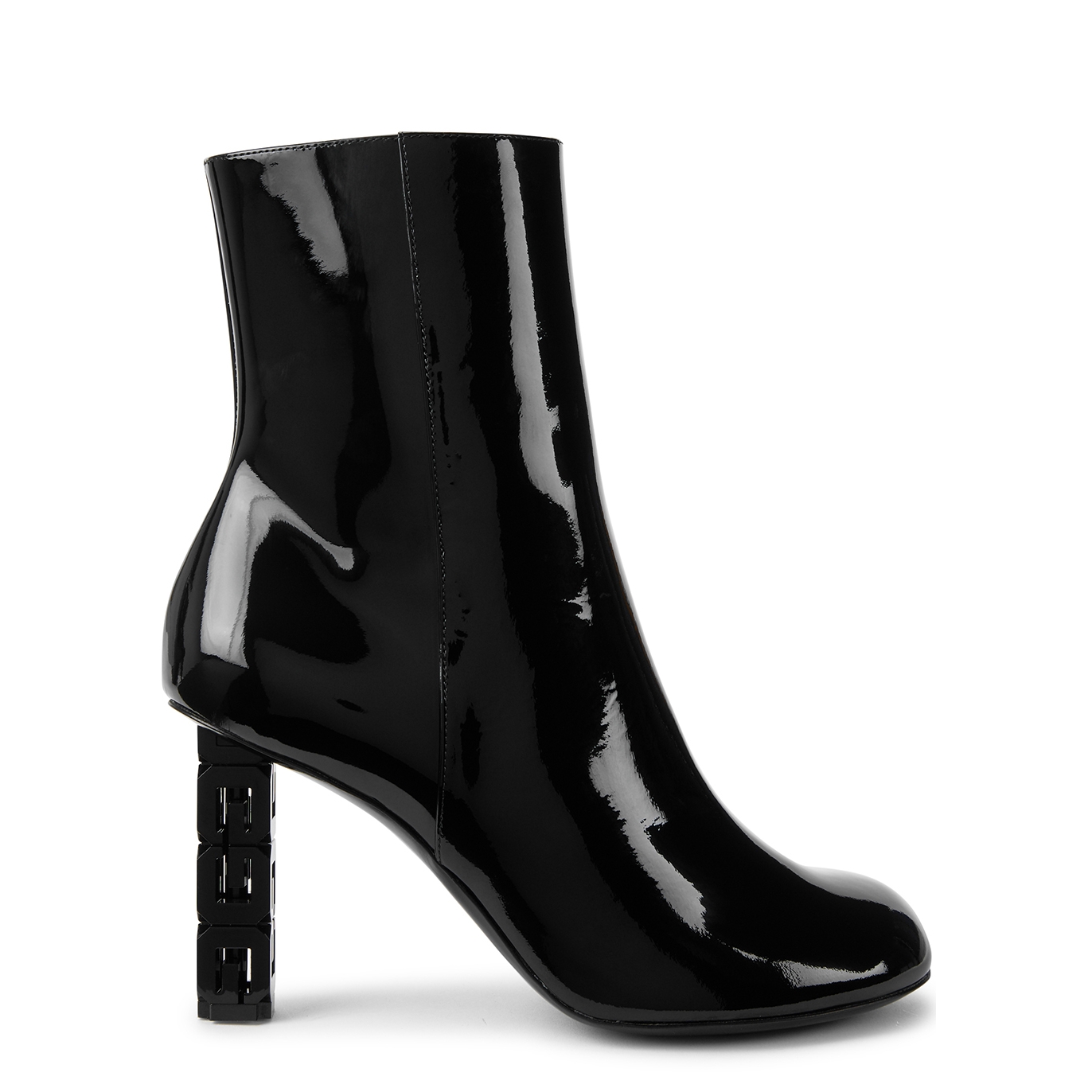 Givenchy G Cube 85 Patent Leather Ankle Boots