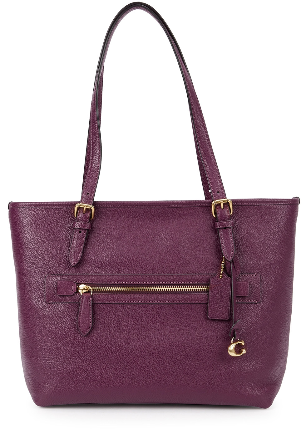 Taylor purple leather tote
