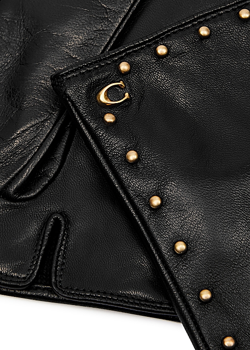 Coach Studded leather gloves - Harvey Nichols