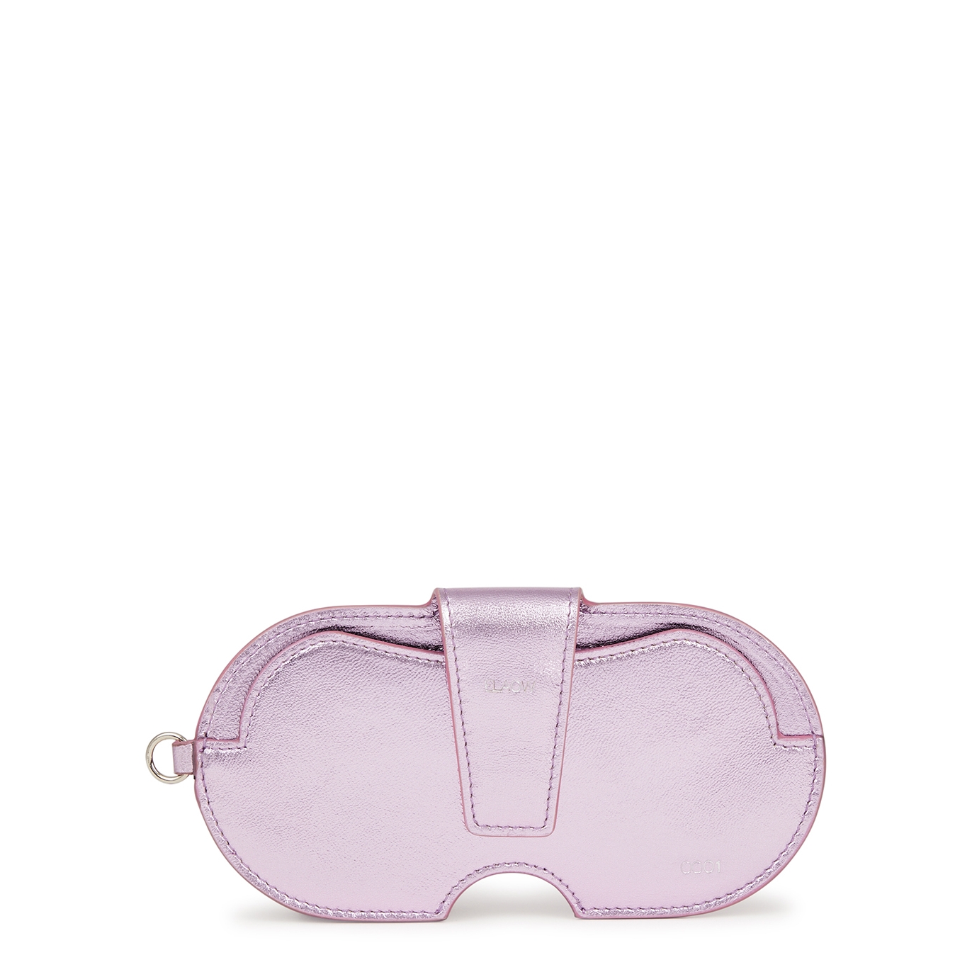 Elaow Metallic Leather Sunglasses Case - Pink - One Size