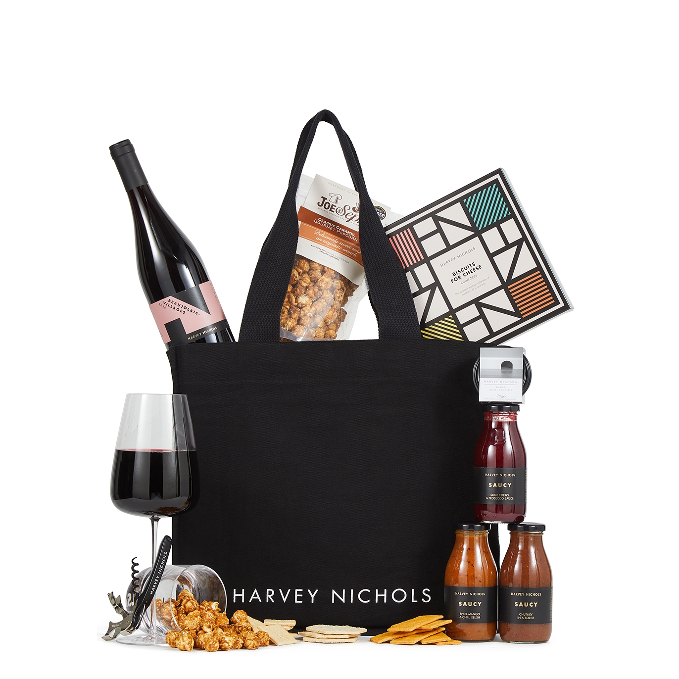 Harvey Nichols Just Add Cheese Picnic Gift Box, Hamper, Cheddar Red Wine