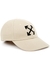 Sand logo-embroidered cotton cap - Off-White
