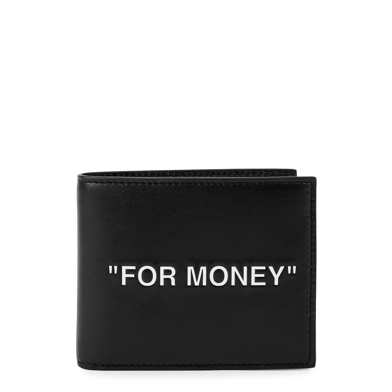 Off-White Printed Leather Wallet - Black And White