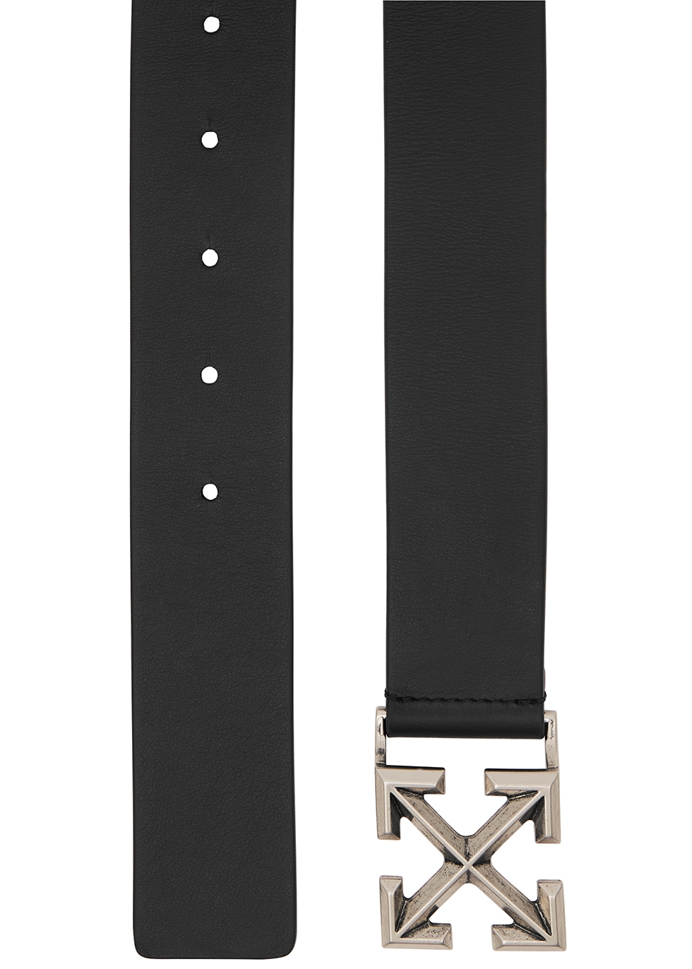 Off-White Black leather belt - Harvey Nichols