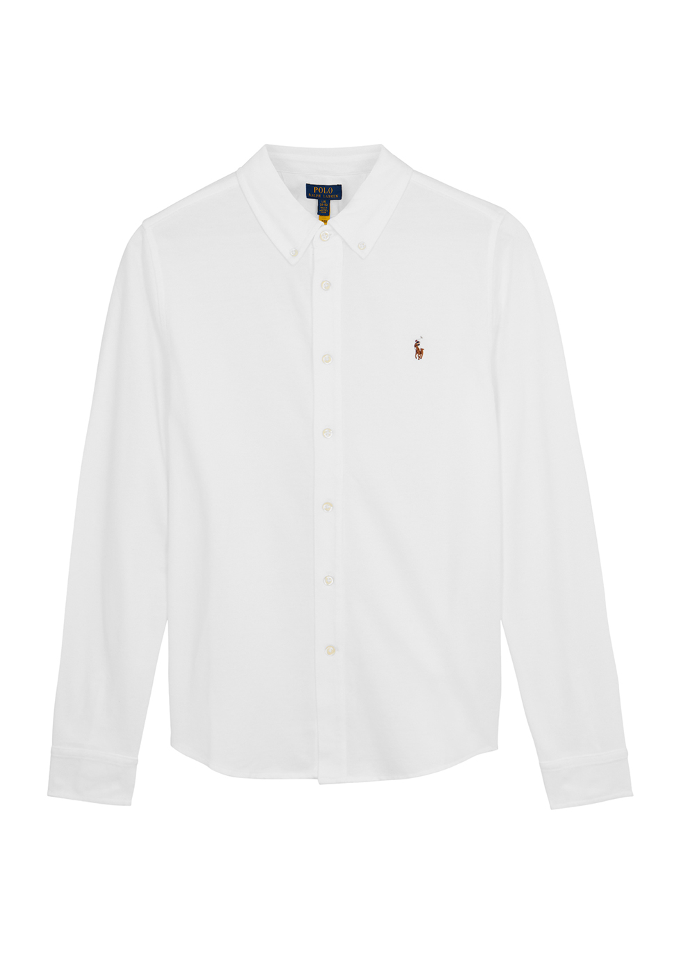 Polo Ralph Lauren KIDS White logo piqué cotton shirt (6-12 years ...