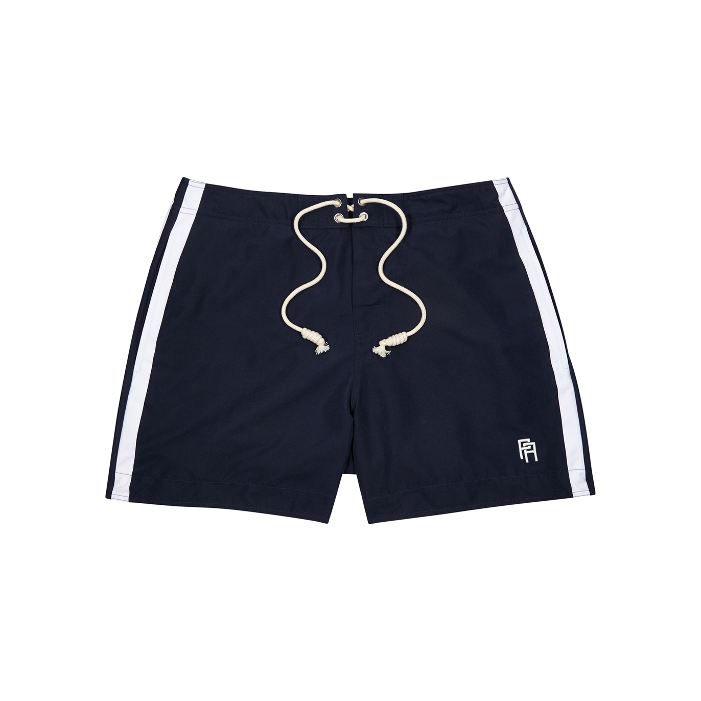 Palm Angels Striped Logo Nylon Swim Shorts - Navy