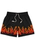 Flame-print shell swim shorts - Palm Angels