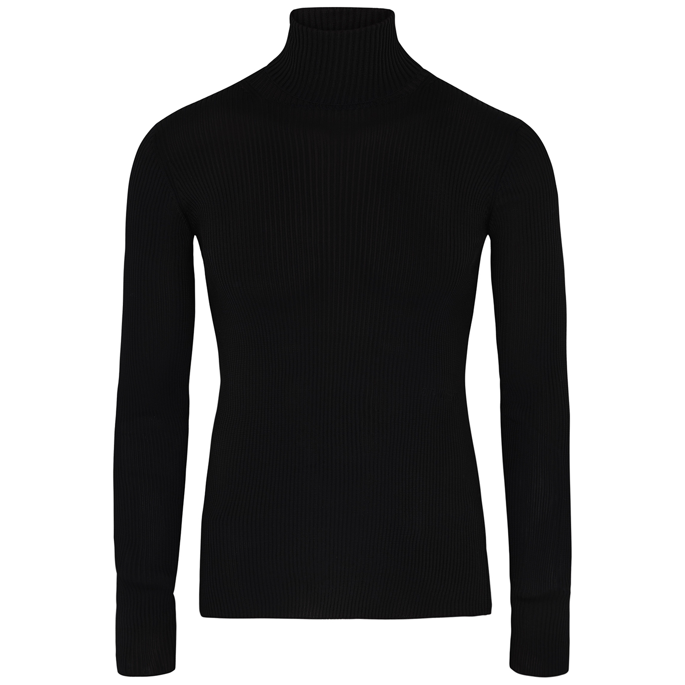 Off-White Helvet Black Roll-neck Fine-knit Jumper - L