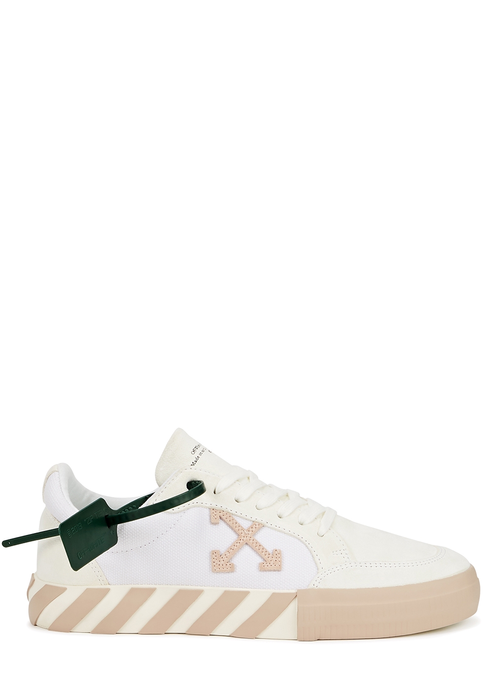 Vulcanized white canvas sneakers