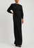 Black cut-out wool maxi dress - Saint Laurent