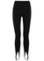 Black stretch-twill stirrup leggings - Saint Laurent