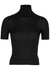 Black ribbed silk-knit top - Saint Laurent