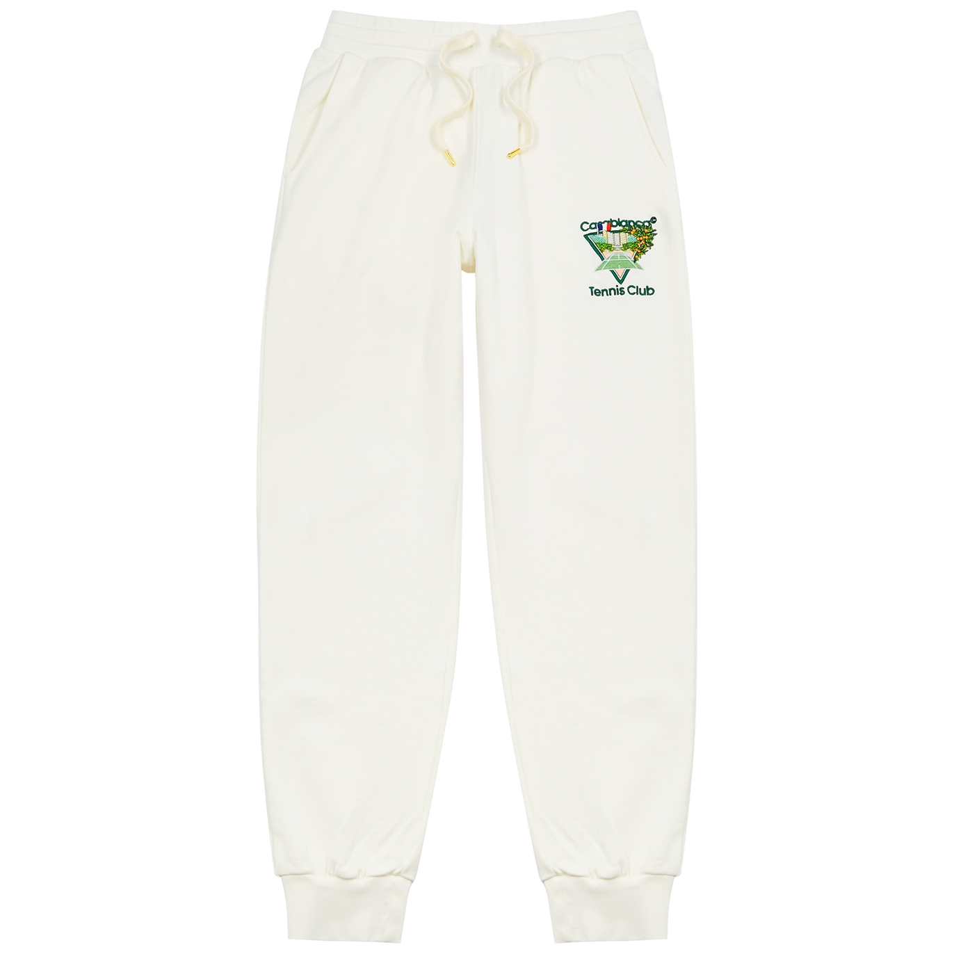 Casablanca Tennis Club Icon Ivory Cotton Sweatpants - White - M
