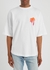 White sprayed print cotton T-shirt - Palm Angels