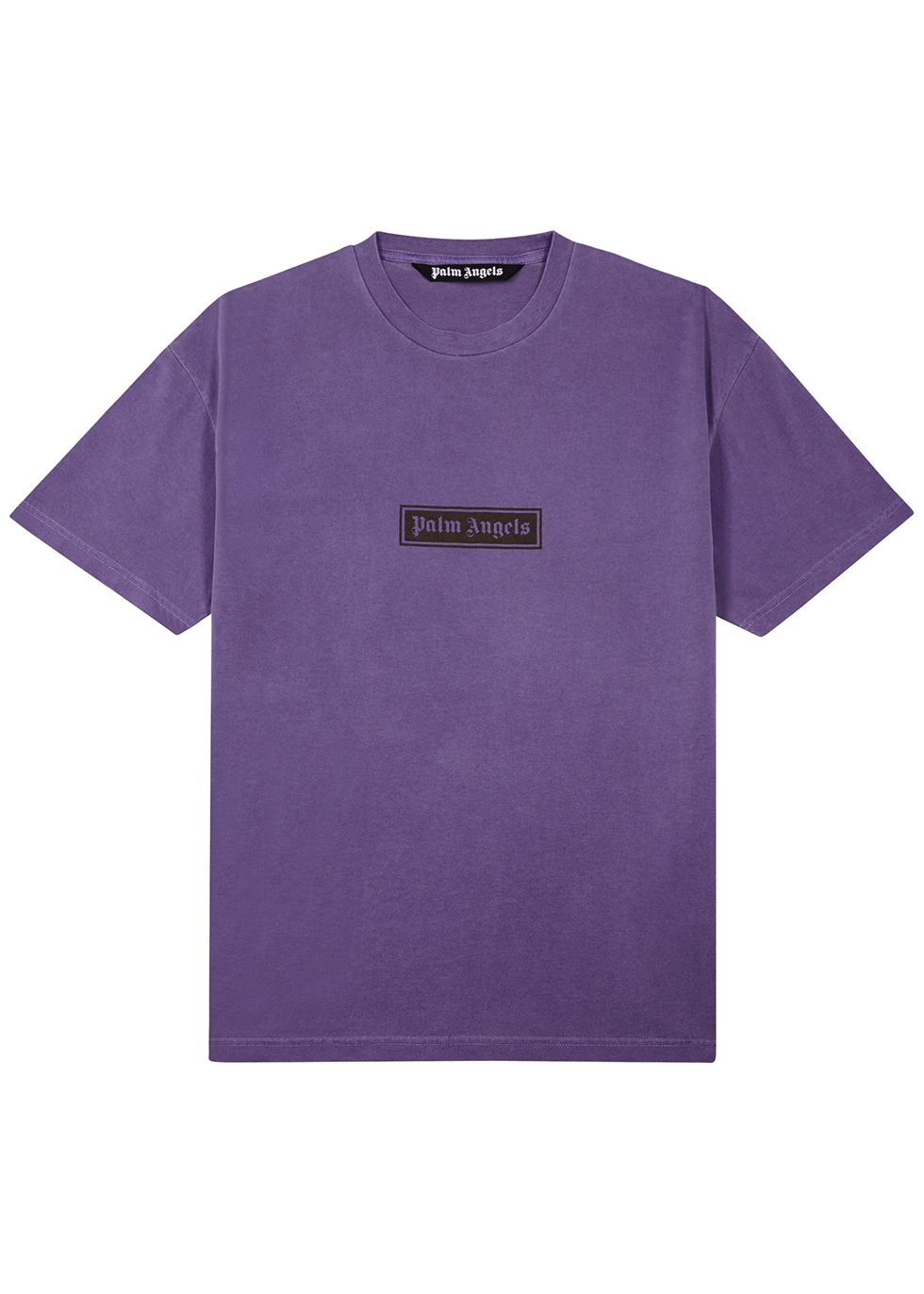 Purple logo cotton T-shirt