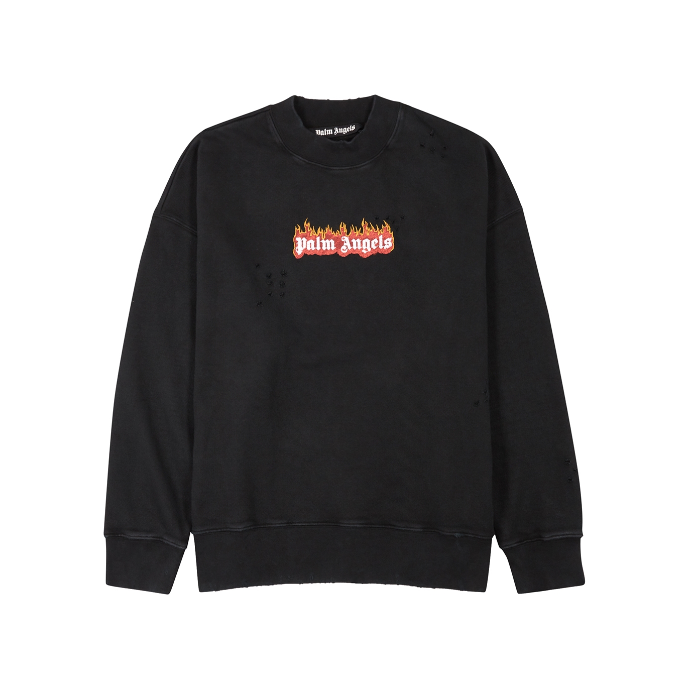 Palm Angels Black Logo-print Cotton Sweatshirt - S