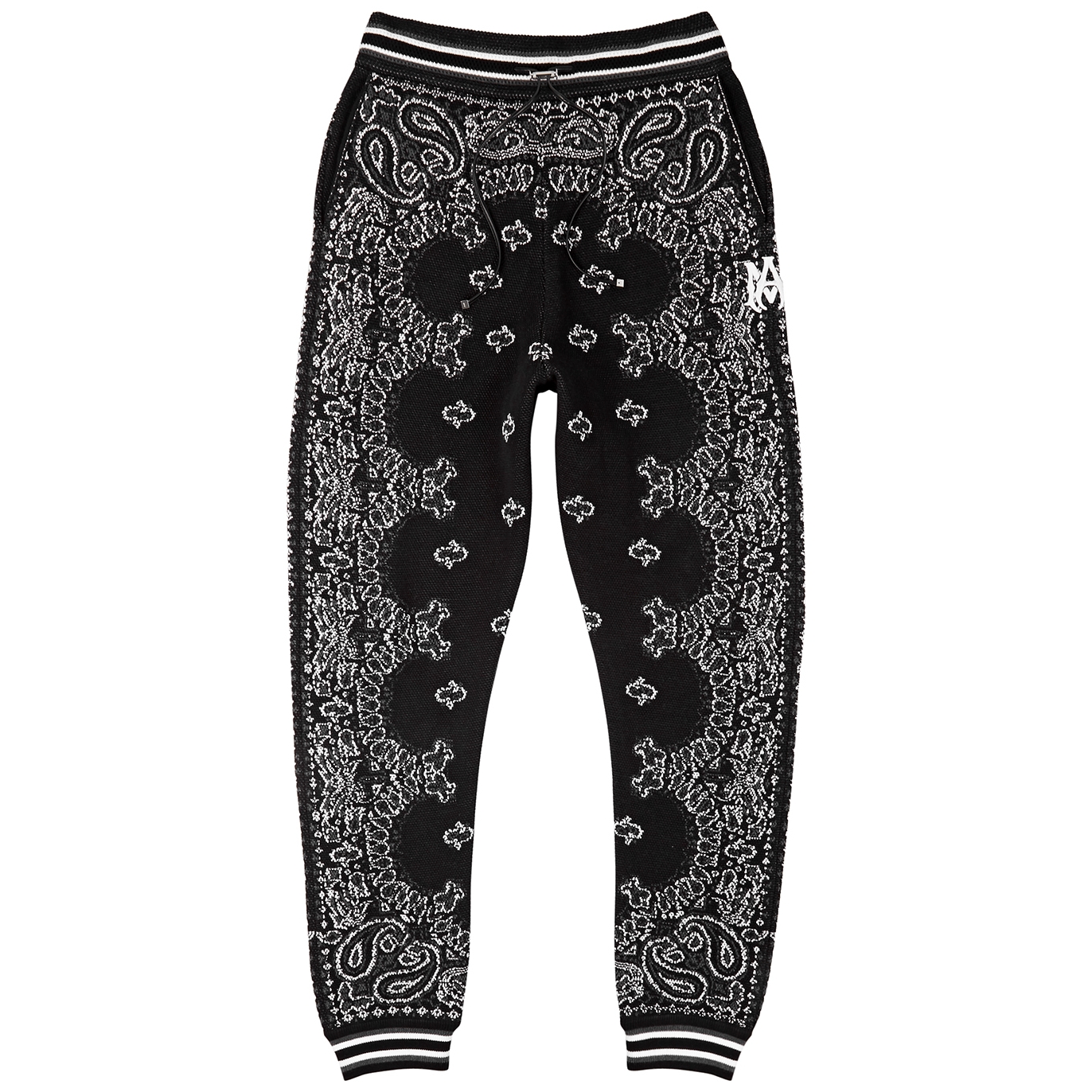 Amiri Bandana B-Ball Black Cotton-blend Sweatpants - Black And Grey - XL
