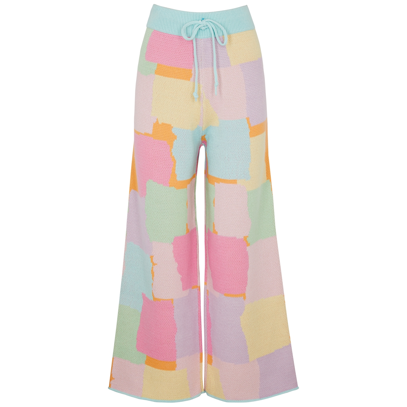Olivia Rubin Isobel Colour-blocked Cotton Trousers - Multicoloured - L
