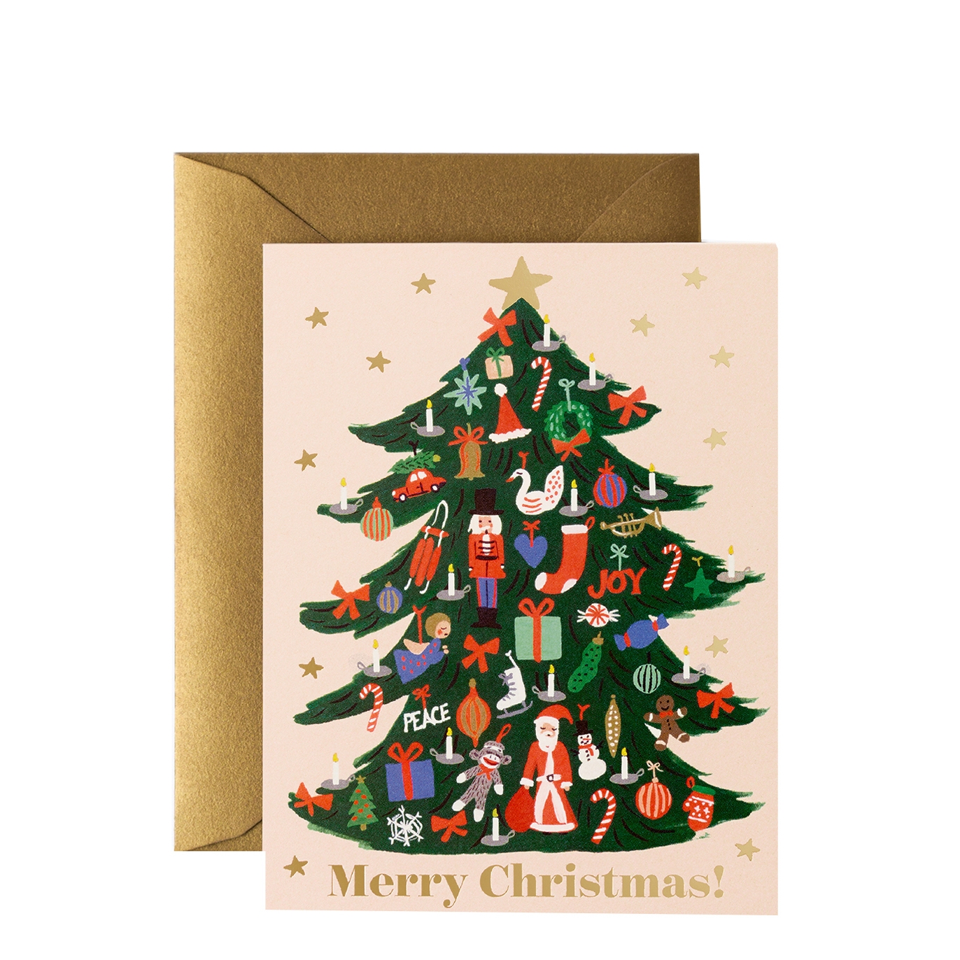 1973 Trimmed Tree Christmas Cards 8 Pack