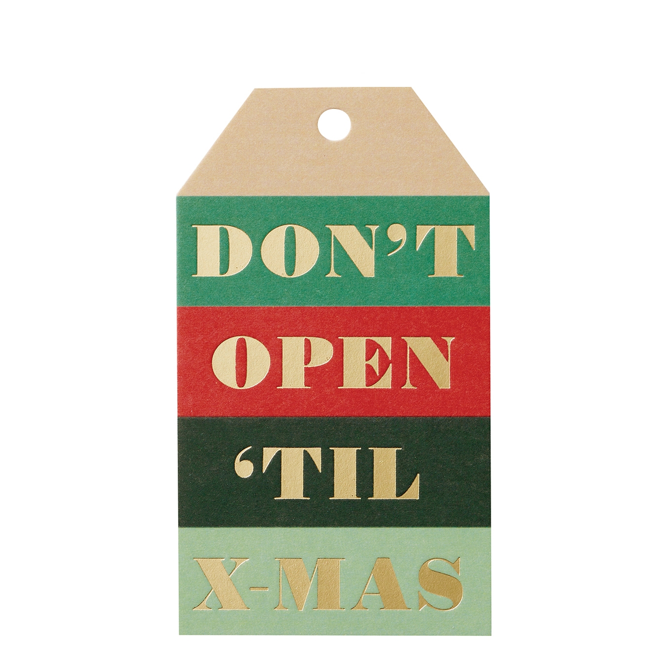 1973 Don't Open 'til Xmas Christmas Gift Tags 8 Pack