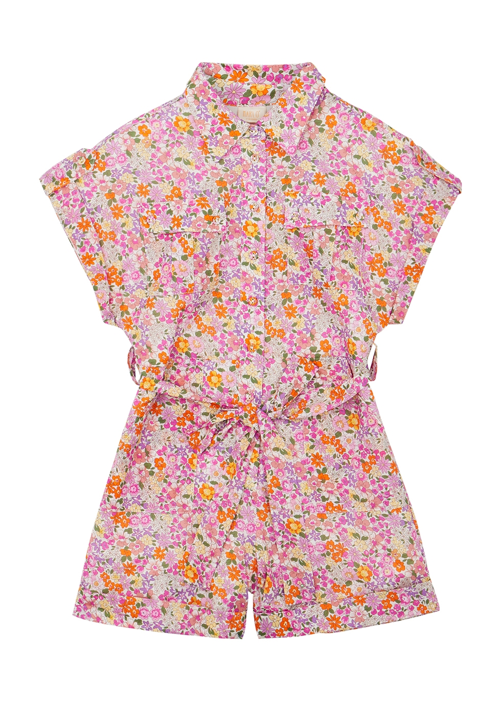 KIDS Blaire floral-print cotton playsuit Harvey Nichols Clothing Playsuits 