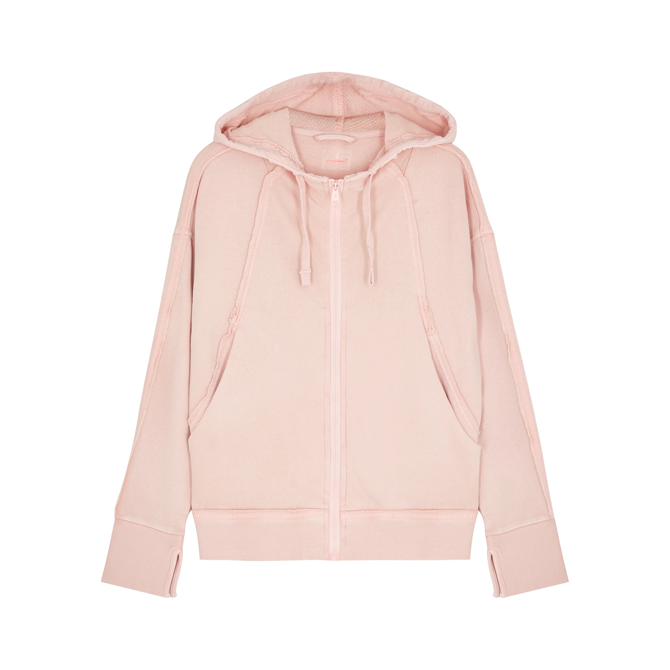Free People Movement Only One Pink Hooded Cotton Sweatshirt - Rose - M