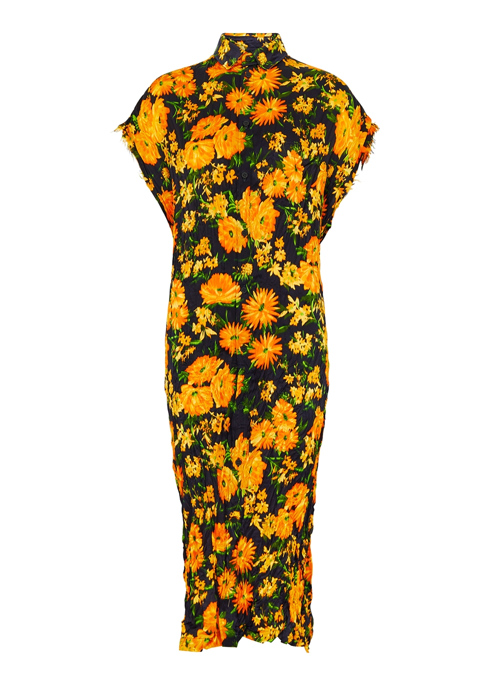 Balenciaga Flower Wrinkled Dress size 36  eBay