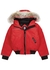 KIDS Grizzly fur-trimmed red Arctic-Tech bomber jacket (2-6 years) - Canada Goose