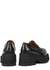 Black crocodile-effect leather platform loafers - Marni