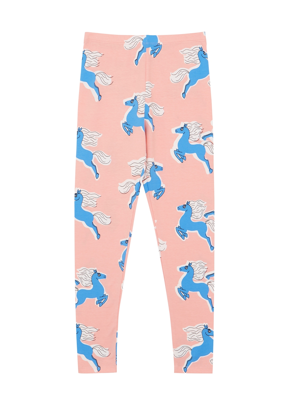 Harvey Nichols Clothing Jeans Stretch Jeans KIDS Pink horse-print stretch-cotton leggings 
