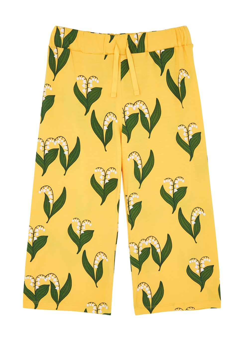 KIDS Yellow floral-print jersey sweatpants Harvey Nichols Sport & Swimwear Sportswear Sports Pants 12 months-10 years 