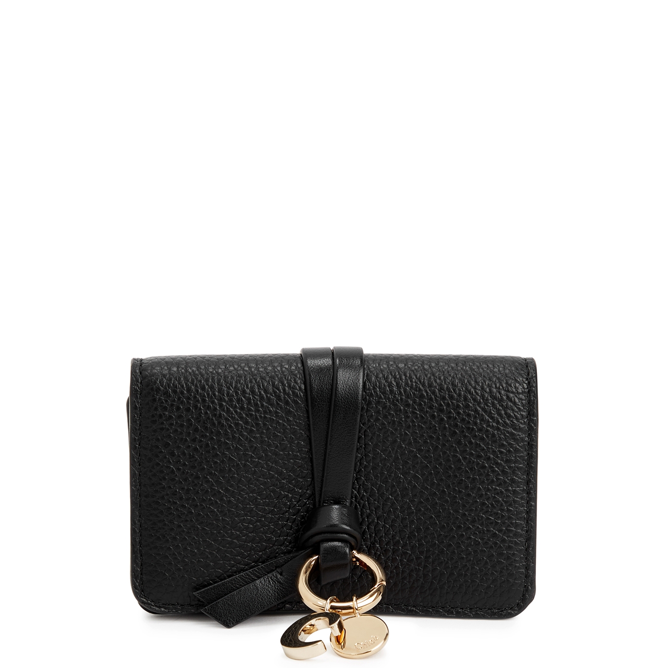 Chloé Alphabet Embellished Leather Wallet - Black - One Size