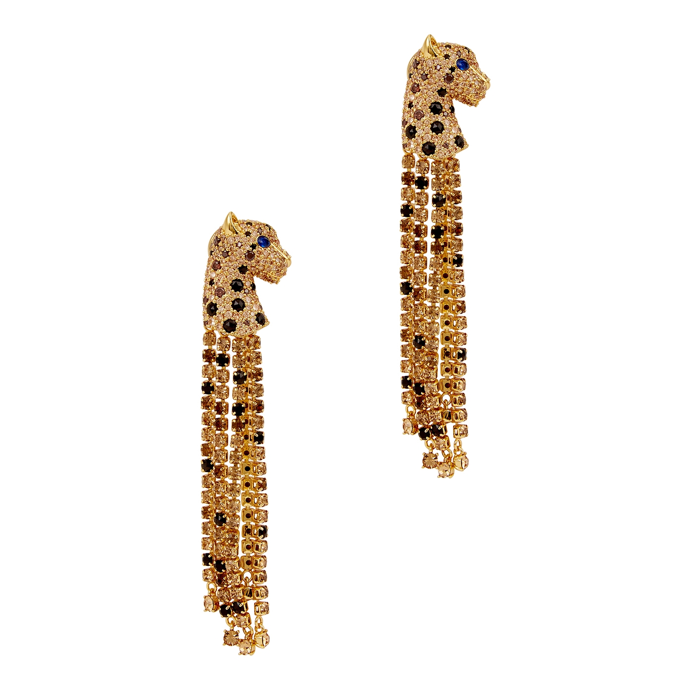Kate Spade New York Leopard Embellished Gold-tone Drop Earrings - Multicoloured - One Size