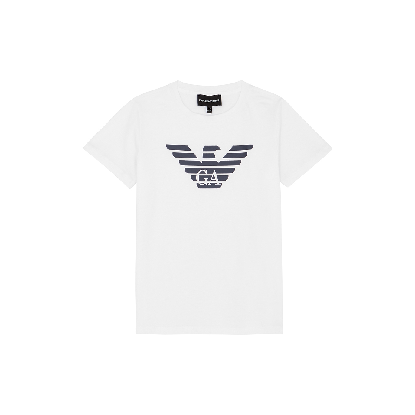 Emporio Armani Kids Logo-print Cotton T-shirt (4-16 Years) - White
