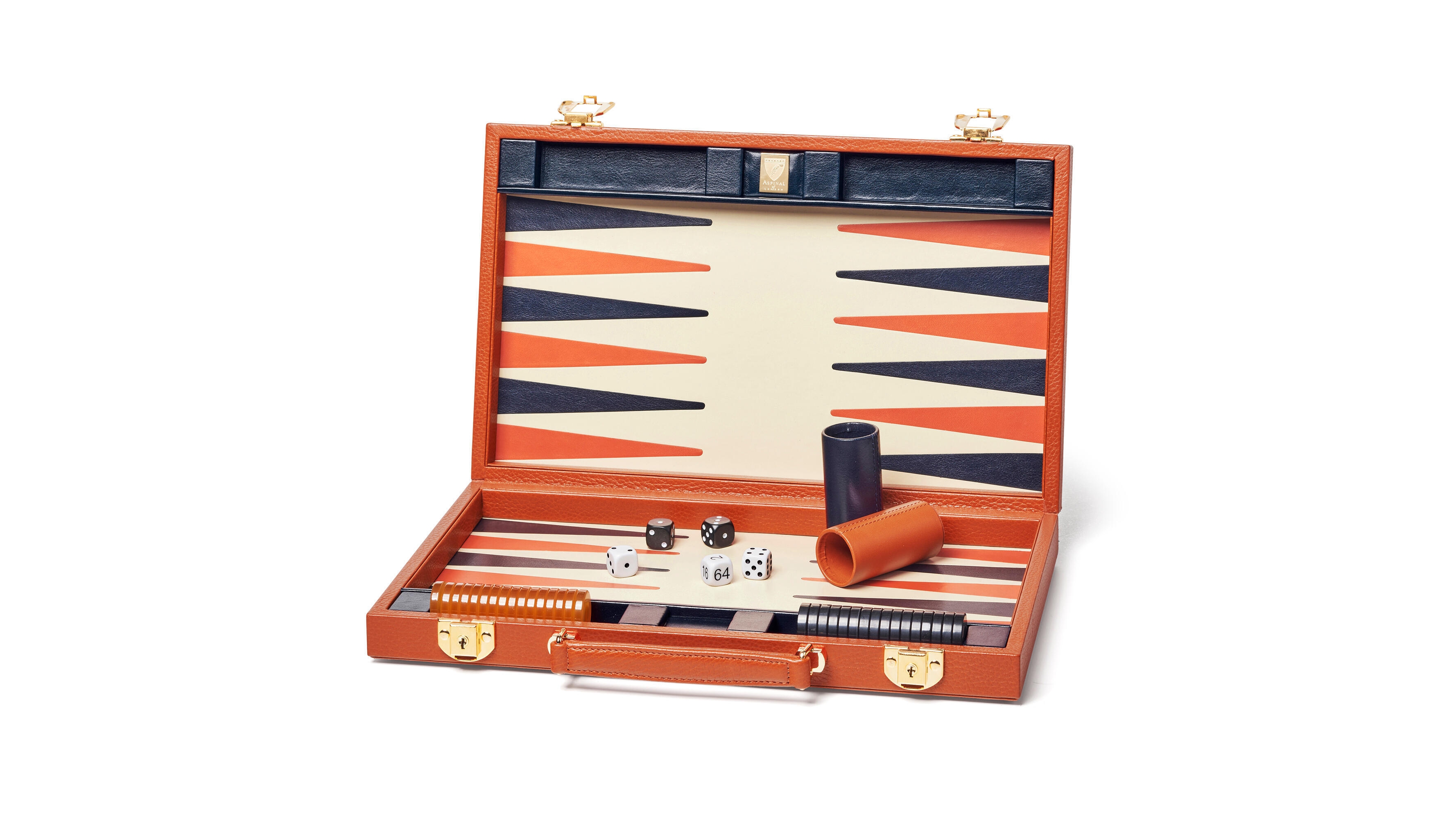 Aspinal of London Backgammon set 15 marmalade pebble - Harvey Nichols