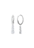 Attract trilogy hoop earrings round cut white rhodium plated - Swarovski