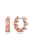 Ortyx hoop earrings triangle cut small pink rose gold-tone plated - Swarovski