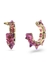 Ortyx hoop earrings pyramid cut pink gold-tone plated - Swarovski