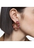 Ortyx hoop earrings pyramid cut pink gold-tone plated - Swarovski