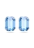 Millenia stud earrings octagon cut blue rhodium plated - Swarovski