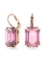 Millenia drop earrings octagon cut pink rose gold-tone plated - Swarovski