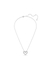 Una pendant heart small white rhodium plated - Swarovski