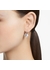 Millenia drop earrings round cut white rhodium plated - Swarovski