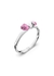 Lucent bangle magnetic pink stainless steel - Swarovski