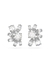 Gema stud earrings flower white rhodium plated - Swarovski